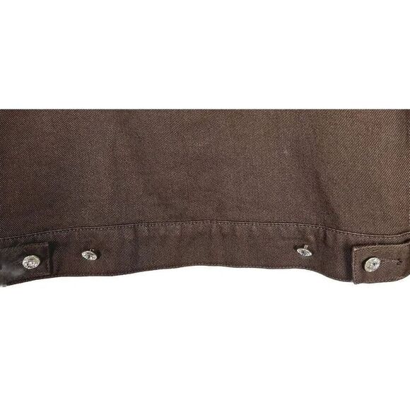 Vintage Christine Alexander Jacket Womens Size S Brown Denim Bling - Picture 9 of 9